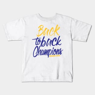 Back to Back Champions Golden State Warriors Kids T-Shirt